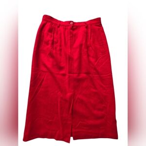 Vintage Pendaleton Red Skirt Virgin Wool
